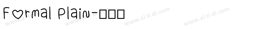 Formal Plain字体转换